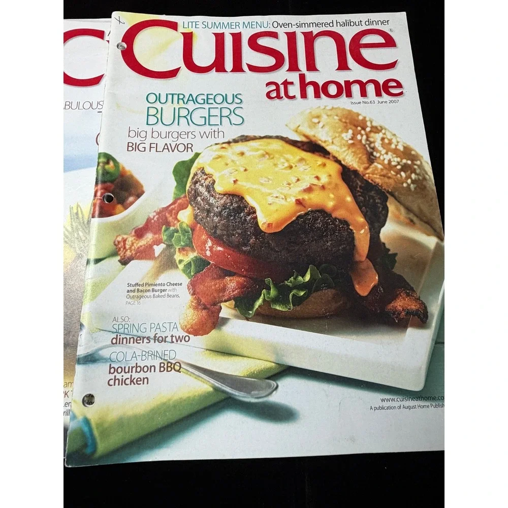 Cuisine at Home Magazine Lot of 9 Issues 2007 2008 2009 Recipes Cooking Tips